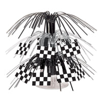 Checkered Flag Mini Party Cascade Centerpiece - Bulk 12 Pack