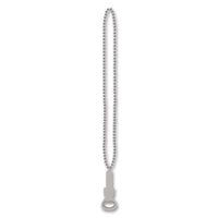 Bead Necklace with Bottle Opener - silver - Bulk 12 Pack