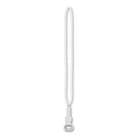 Bead Necklace with Bottle Opener - white - Bulk 12 Pack