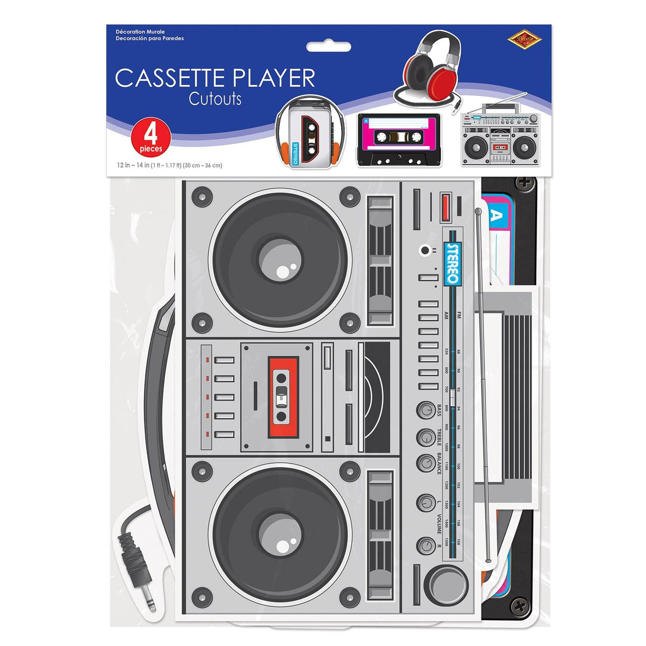 Bulk Cassette Player Cutouts (Case of 48) by Beistle