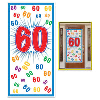 60th Birthday Party Door Cover - Bulk 12 Pack