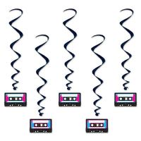 Cassette Tape Party Whirls - Bulk 6 Pack