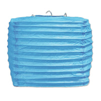 Turquoise Party Square Paper Lanterns - Bulk 24 Pack