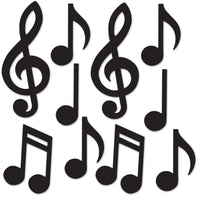 Mini Musical Notes Party Silhouettes - Bulk/240 Silhouettes