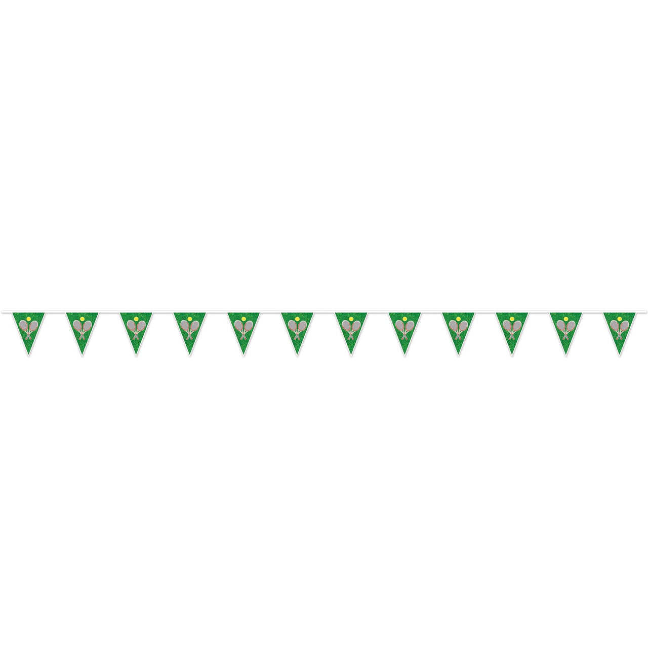 Tennis Party Pennant Banner - Bulk 12 Pack
