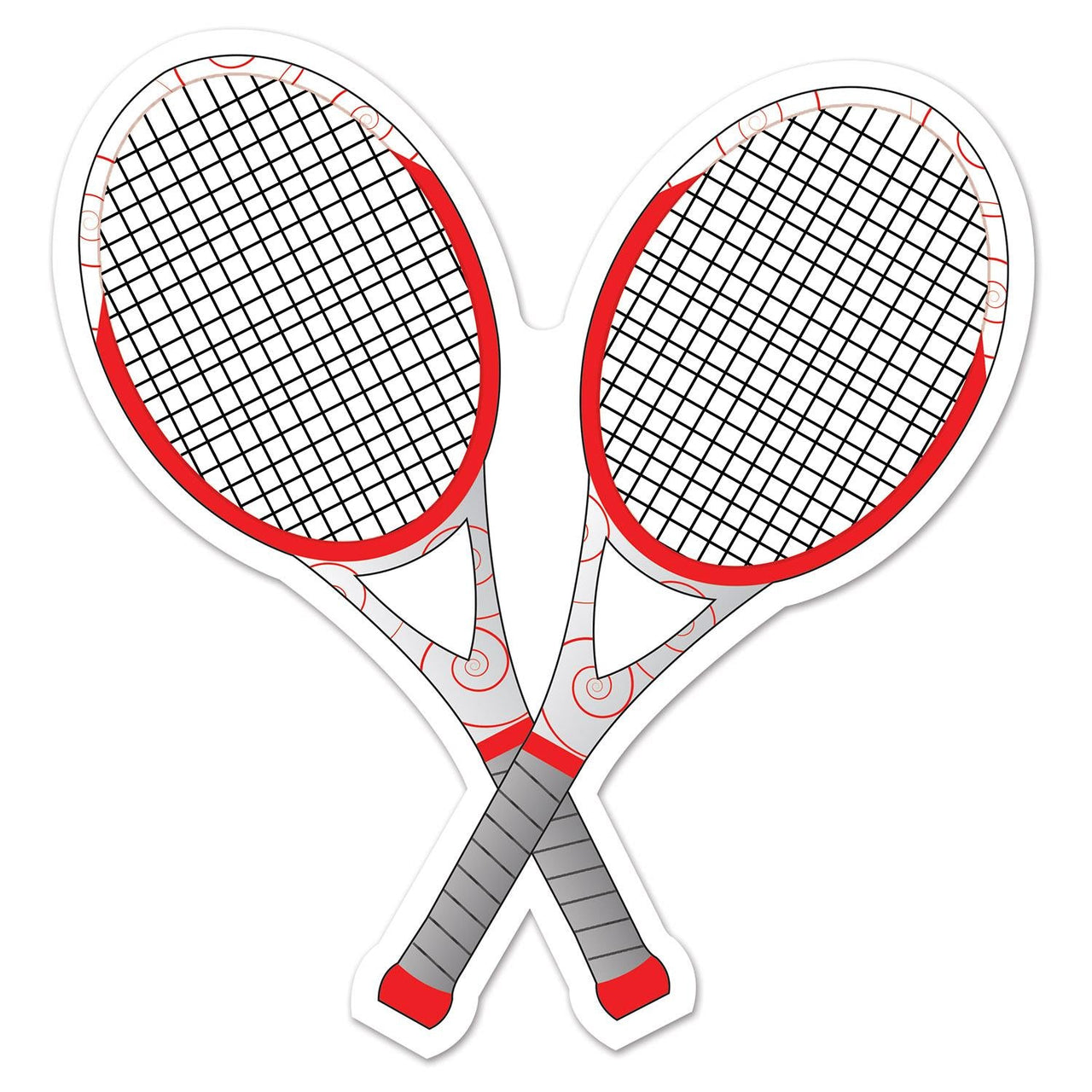 Tennis Racquets Party Cutout - Bulk 12 Pack
