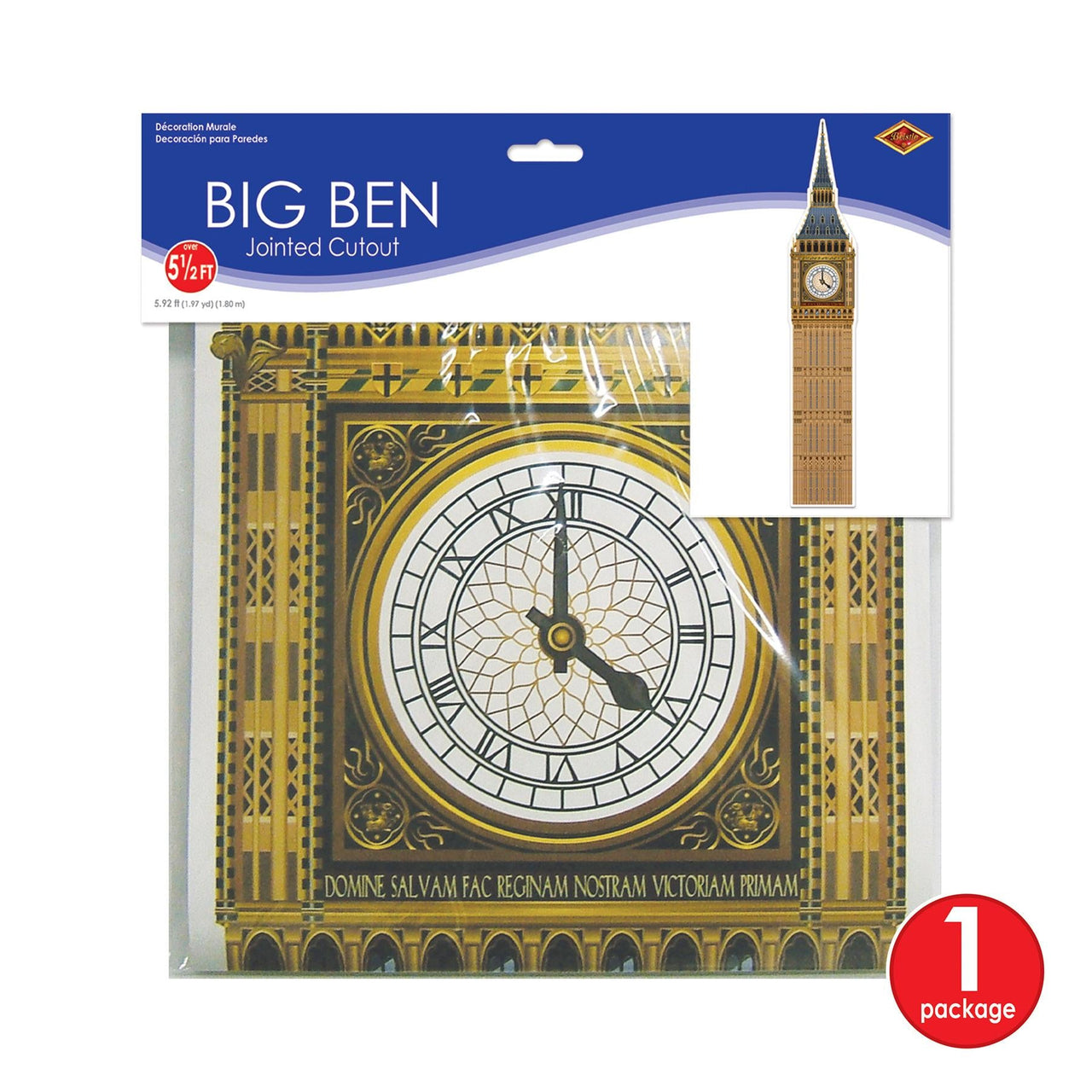 Jointed Big Ben, party supplies, decorations, The Beistle Company, British, Bulk, Other Party Themes, Olympic Spirit - International Party Themes, British Themed Decorations 