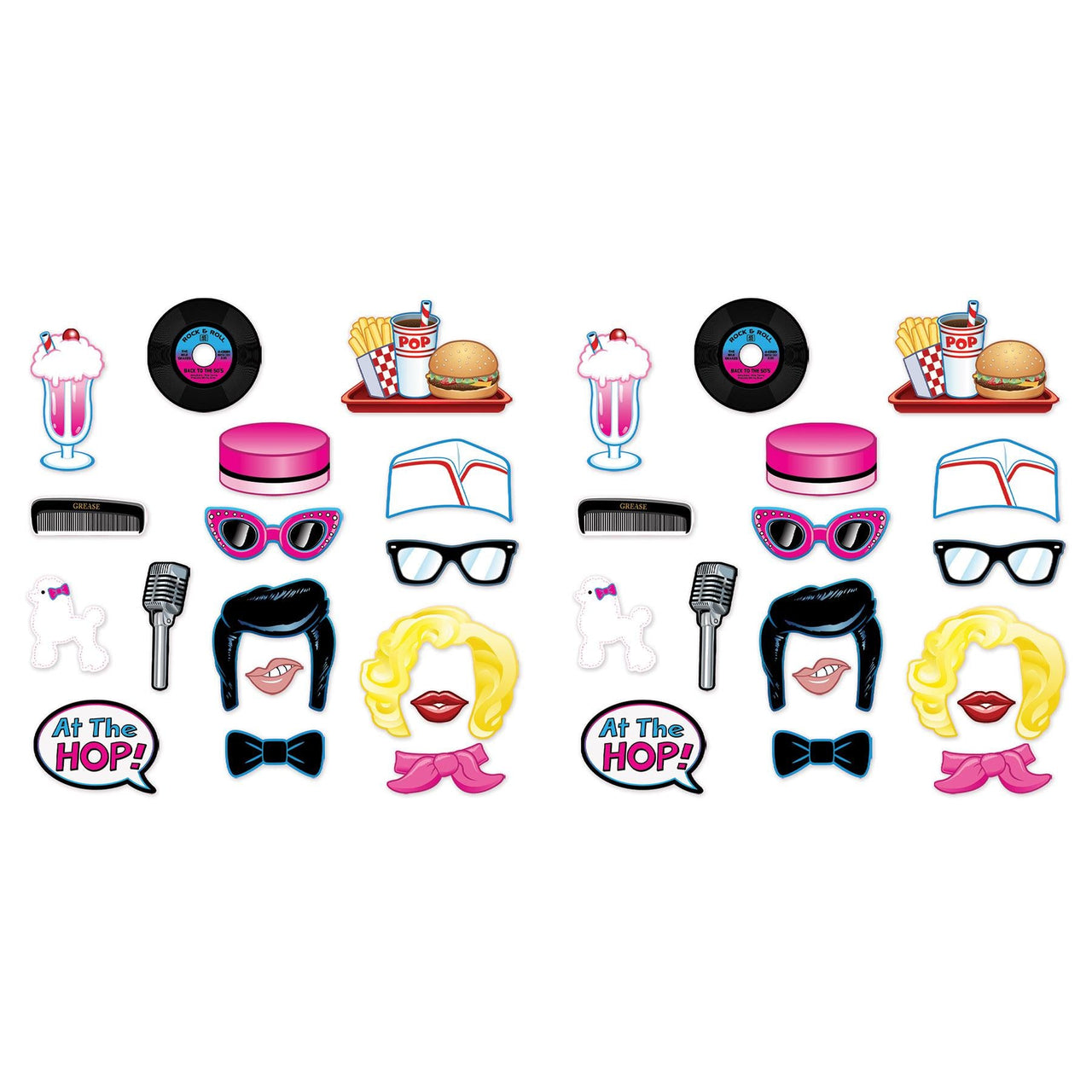 50's Photo Fun Signs, party supplies, decorations, The Beistle Company, 50's/Rock & Roll, Bulk, Other Party Themes, Retro Themed Party Supplies