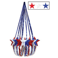 Star Party Chandelier - red - white - blue - Bulk 6 Pack