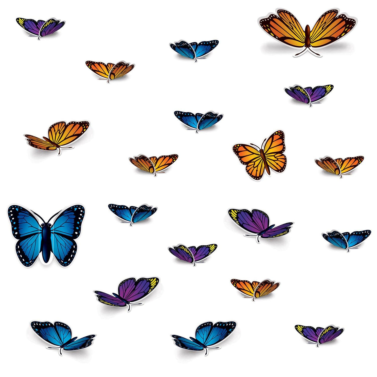 Butterfly Party Cutouts - Bulk 240 Pack