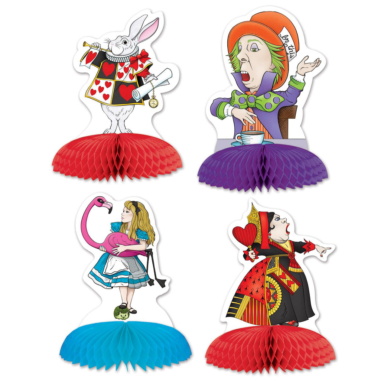 Alice In Wonderland Party Mini Centerpieces - Bulk 48 Pack