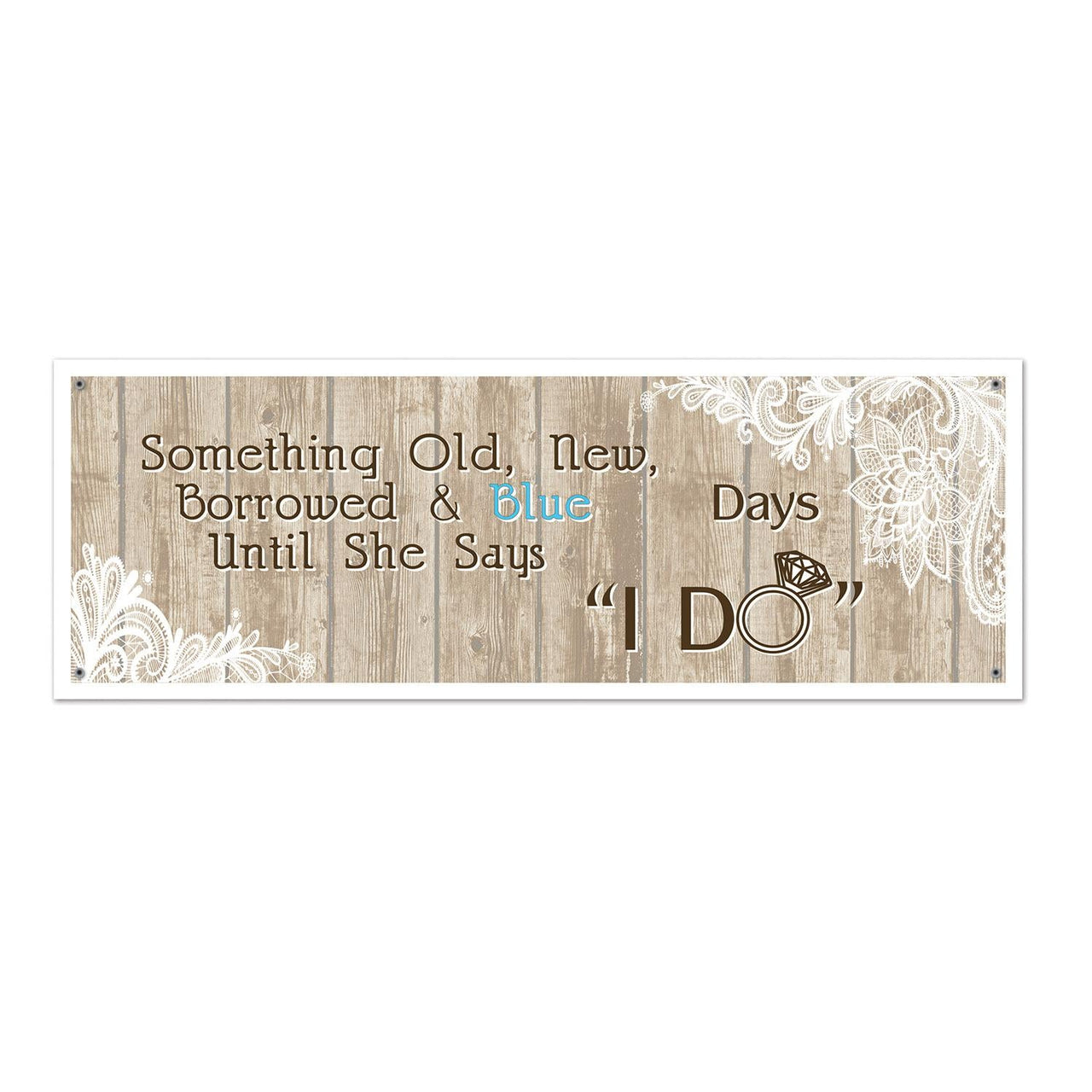 Rustic Wedding Sign Banner - Bulk 12 Pack