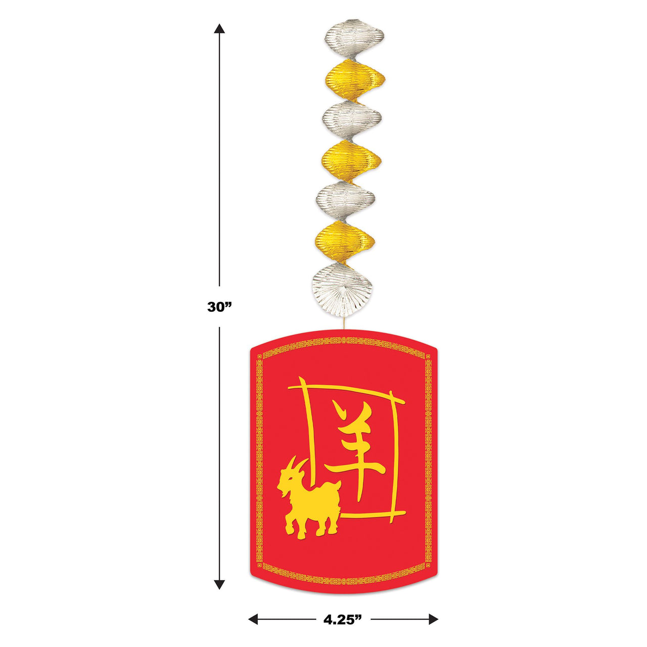 12 Pack Bulk Year of the Goat Danglers Chinese New Year Decorations