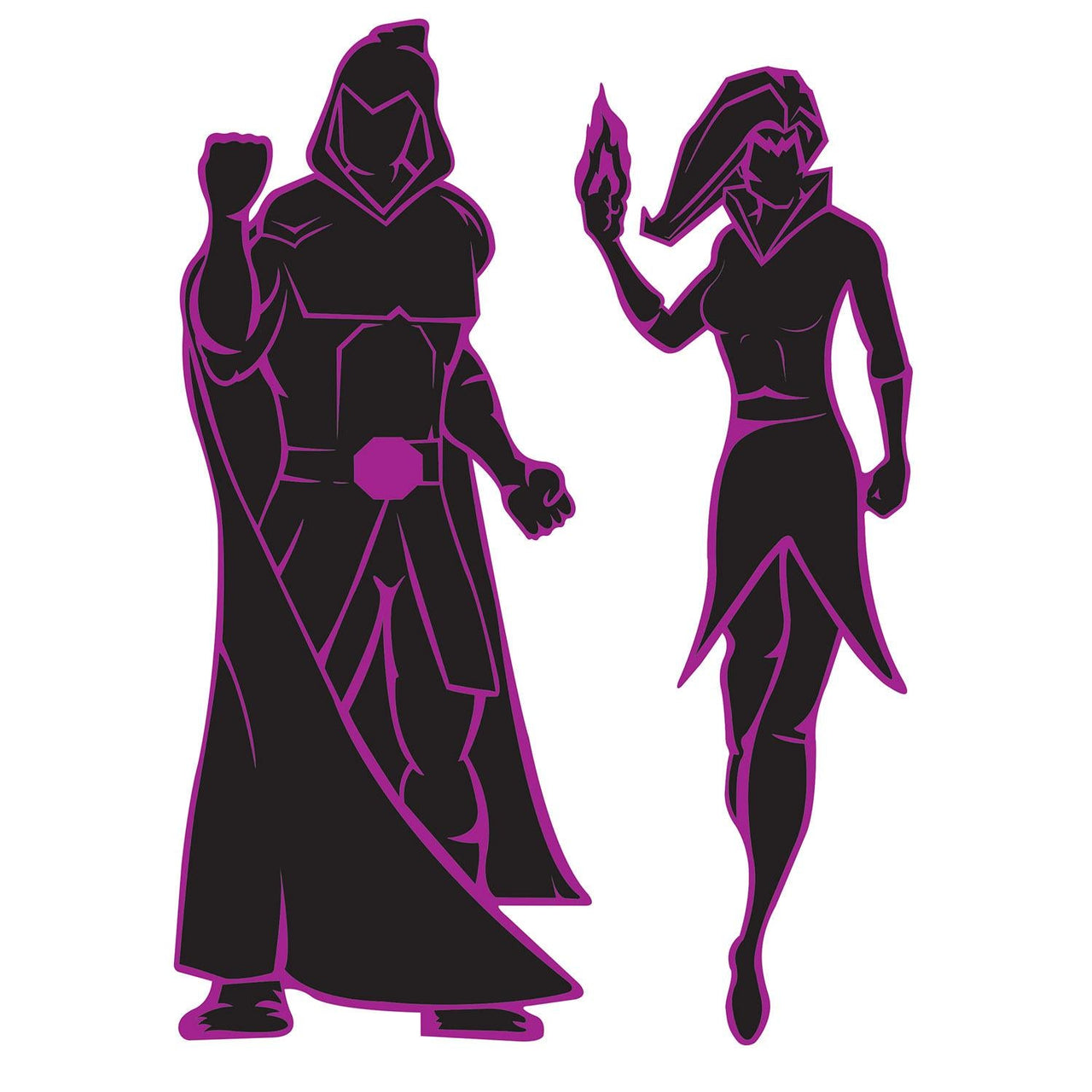 Villain Party Silhouettes - Bulk 24 Pack