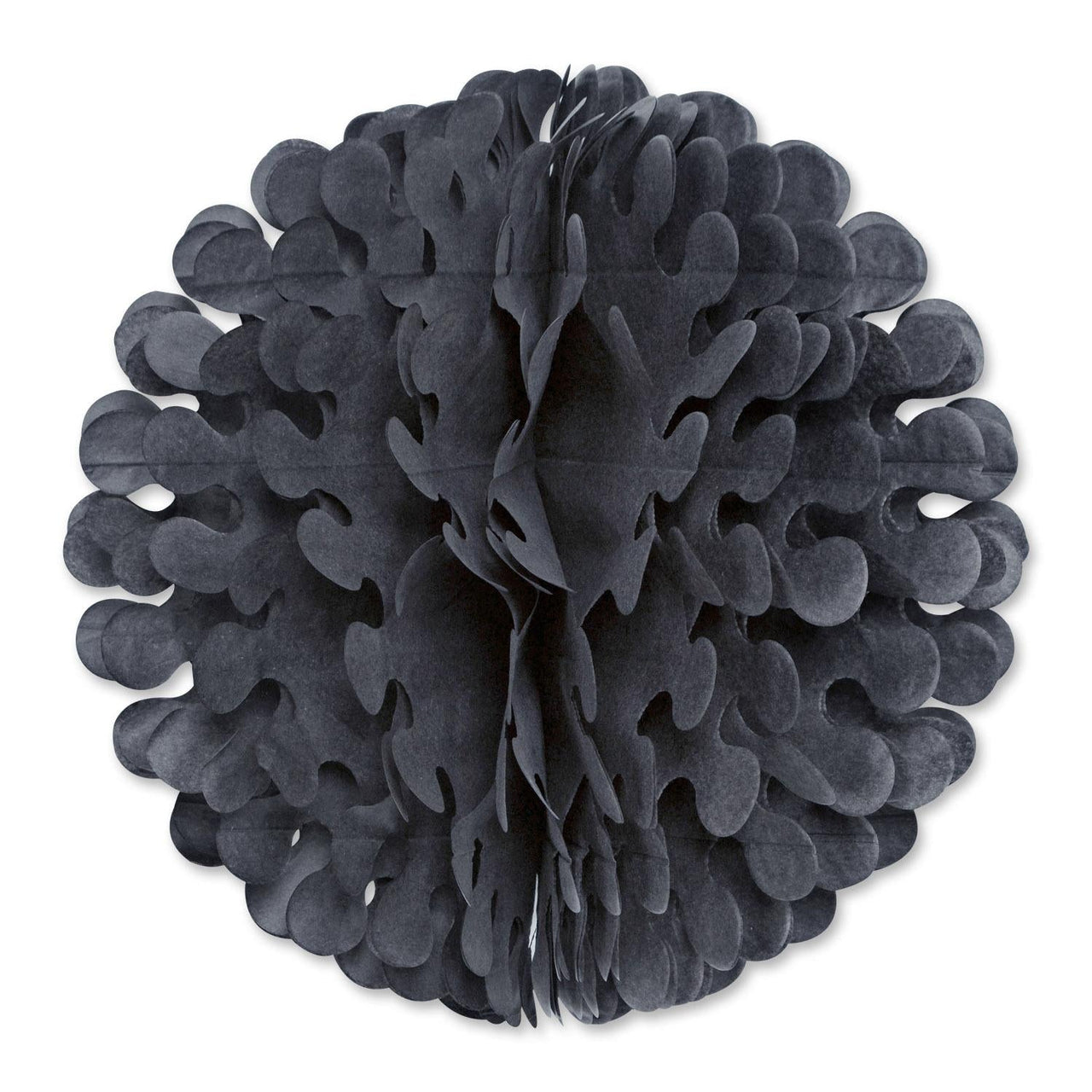 19 Inch- Tissue Flutter Party Ball - black - Bulk/12 Flutter Balls