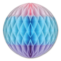 Tri-Color Tissue Ball Decoration - pink - Light blue - lavender - Bulk/12 Tissue Balls