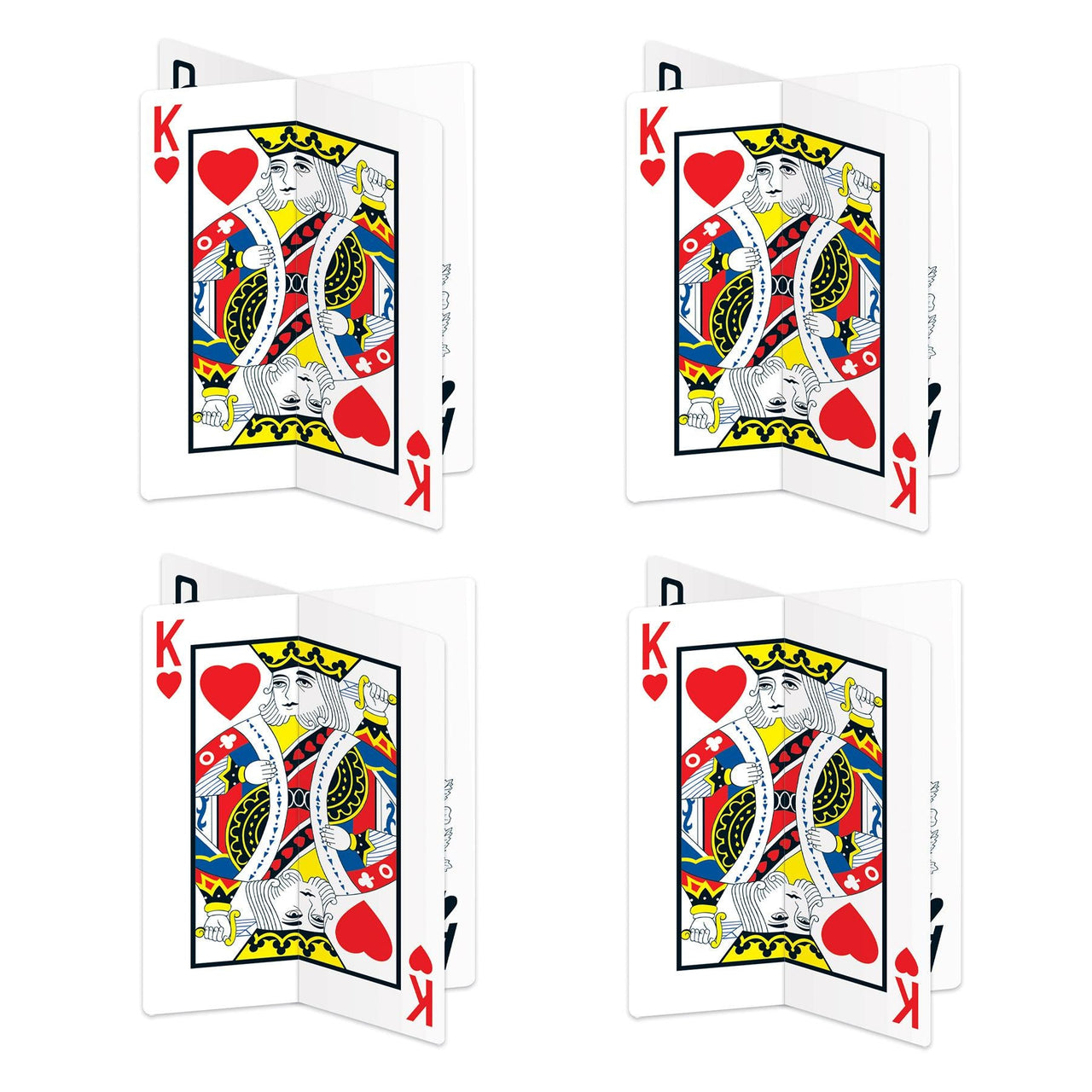 3-D Playing Card Centerpiece, party supplies, decorations, The Beistle Company, Casino, Bulk, Casino Party Supplies, Casino Party Decorations 