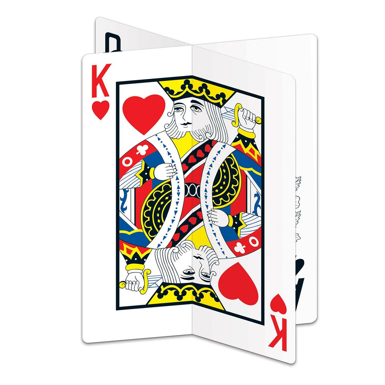 3-D Playing Card Party Centerpiece - Bulk 12 Pack