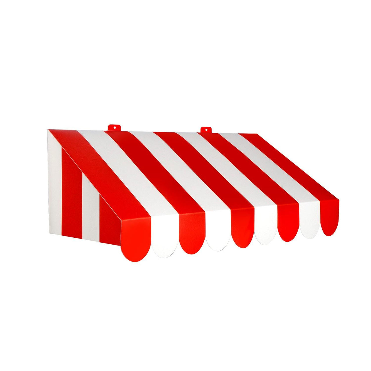 3-D Red/White Awning Party Wall Decoration - Bulk 6 Pack