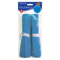 Tulle Balls Blue, party supplies, decorations, The Beistle Company, General Occasion, Bulk, General Party Decorations, Tulle Balls 