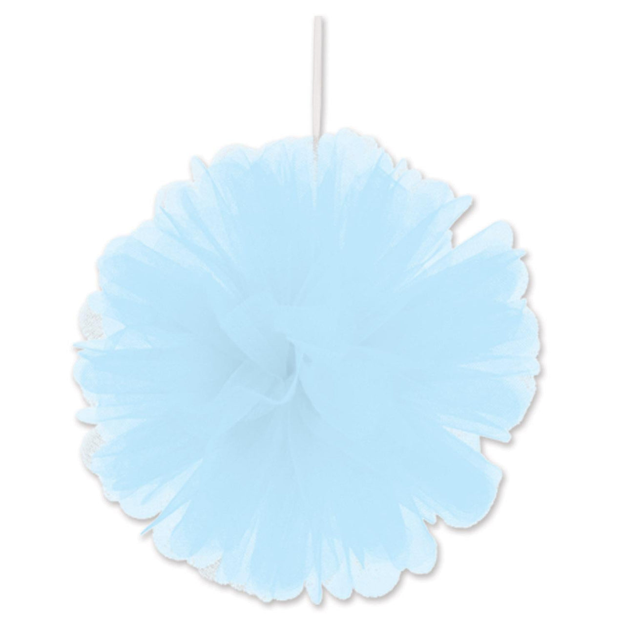 Party Light Blue Tulle Balls - Bulk 24 Pack