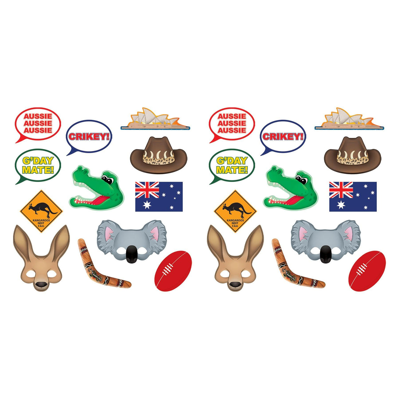 Australian Photo Fun Signs, party supplies, decorations, The Beistle Company, Australian, Bulk, Other Party Themes, Olympic Spirit - International Party Themes, Australian Themed Decorations