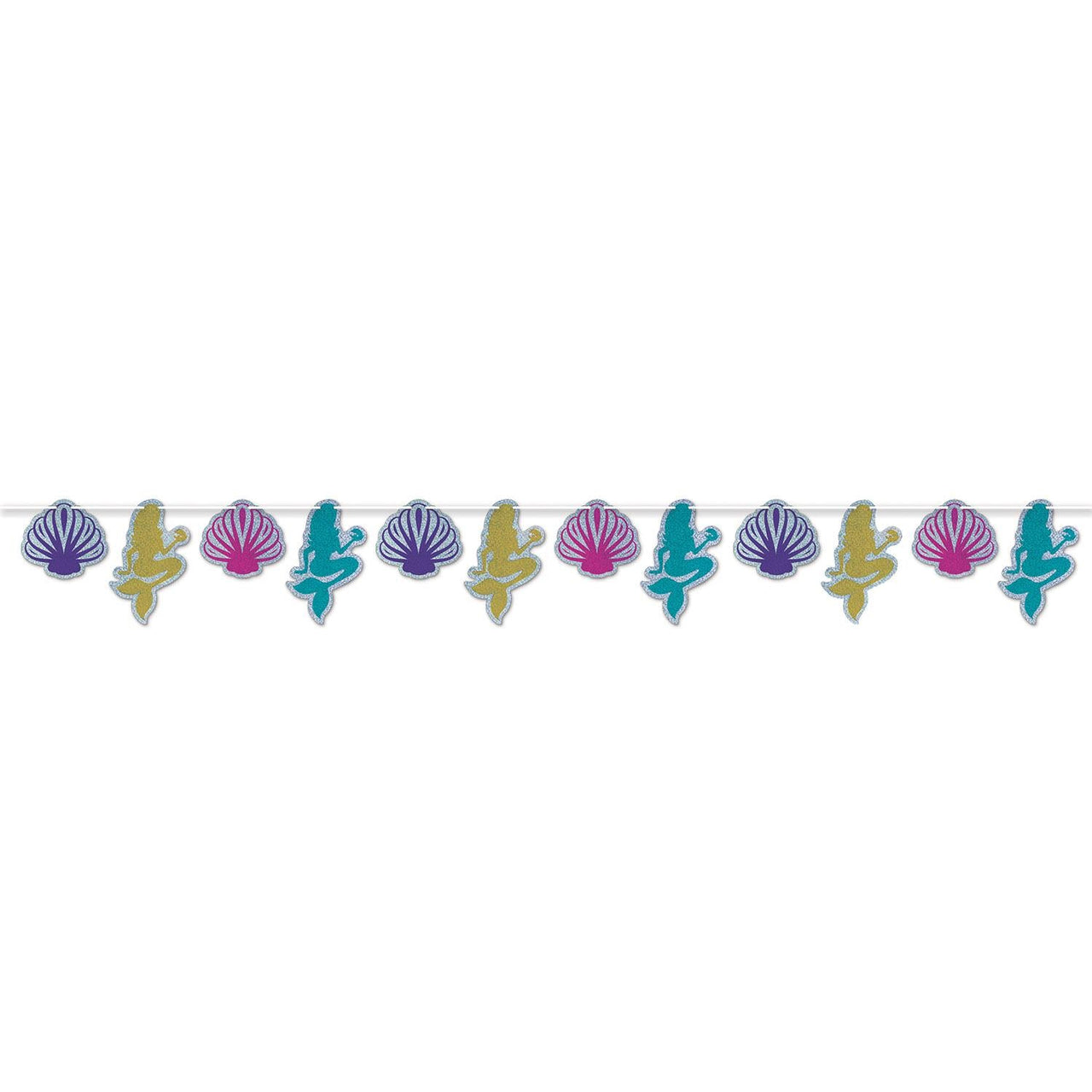 Mermaid/Seashell Party Streamer - Bulk 12 Pack