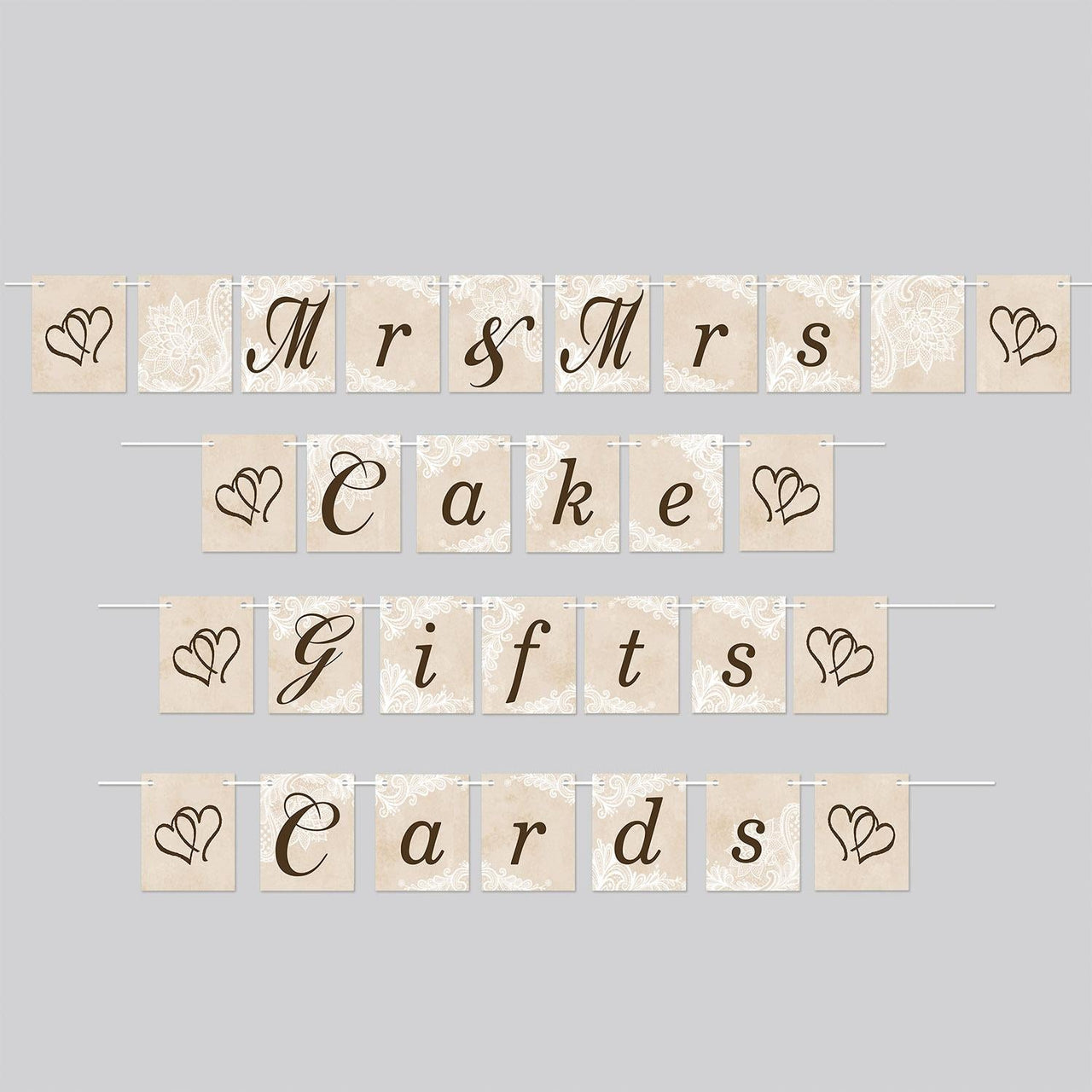 Wedding Streamer Set - Bulk 12 Pack