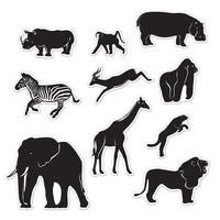 Jungle Animal Party Silhouettes - Bulk/120 Silhouettes