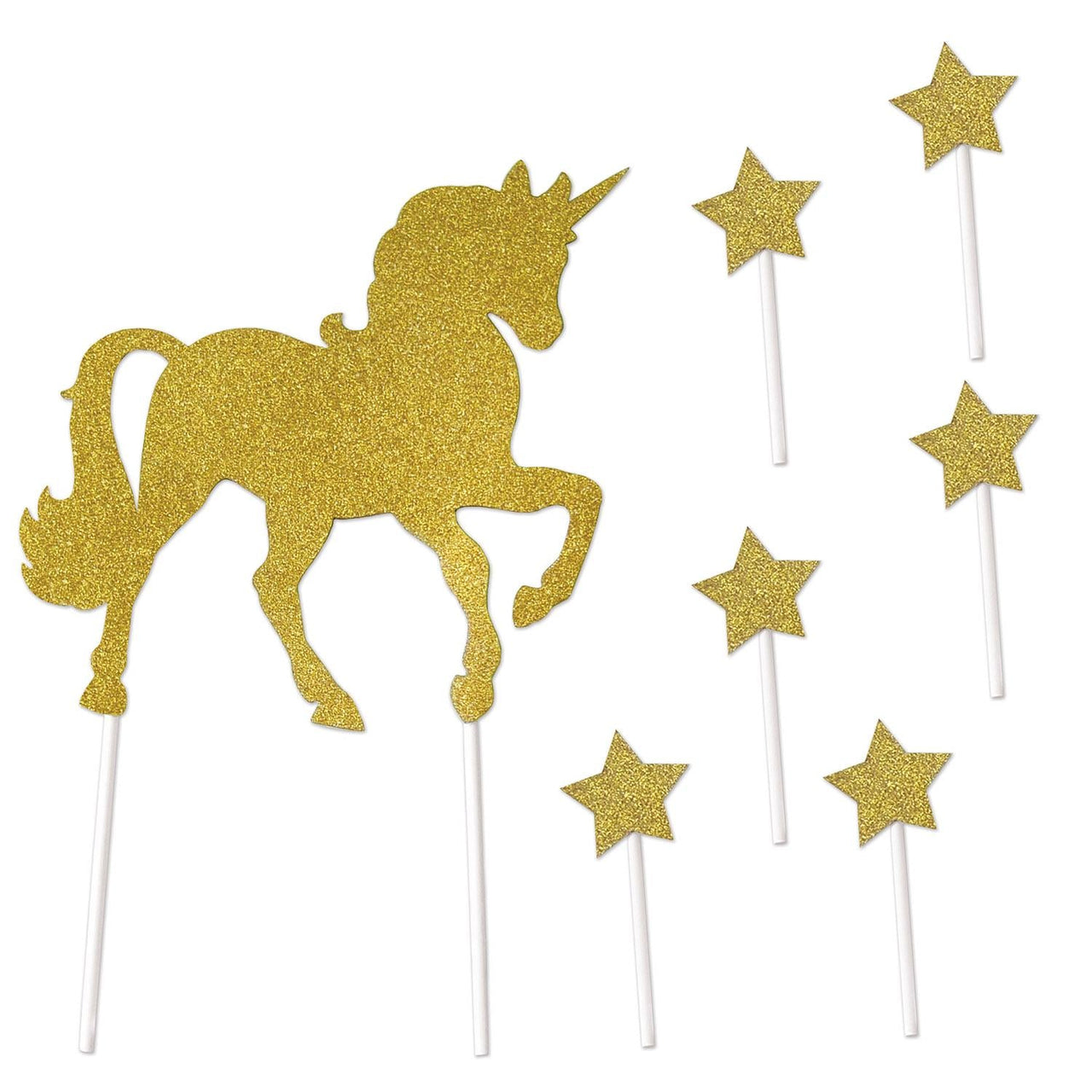 Unicorn Party Cake Topper - Bulk 12 Pack