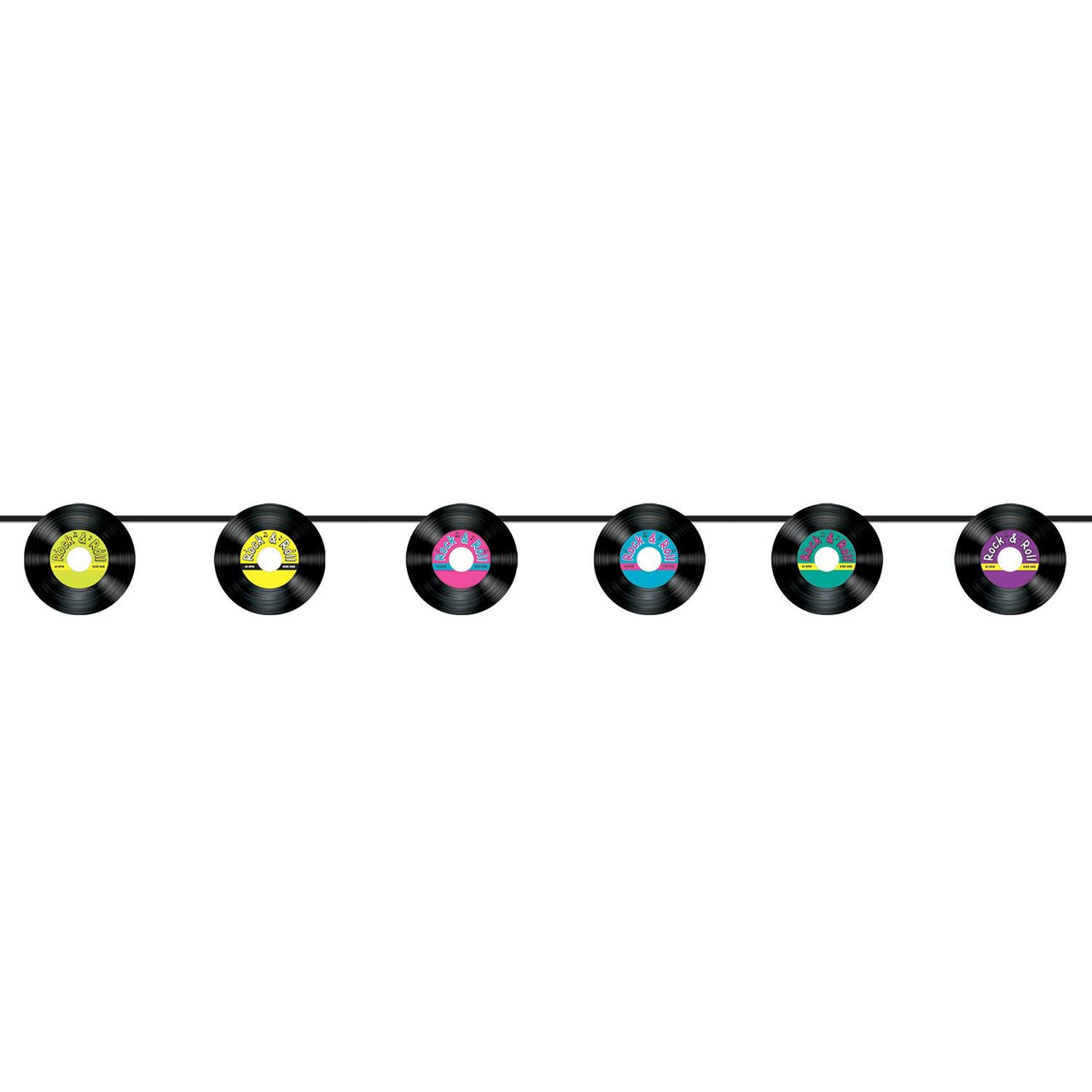 Records Party Streamer - Bulk 12 Pack