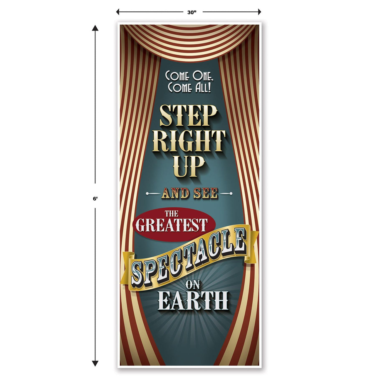 Bulk Vintage Circus Door Cover (Case of 12) by Beistle