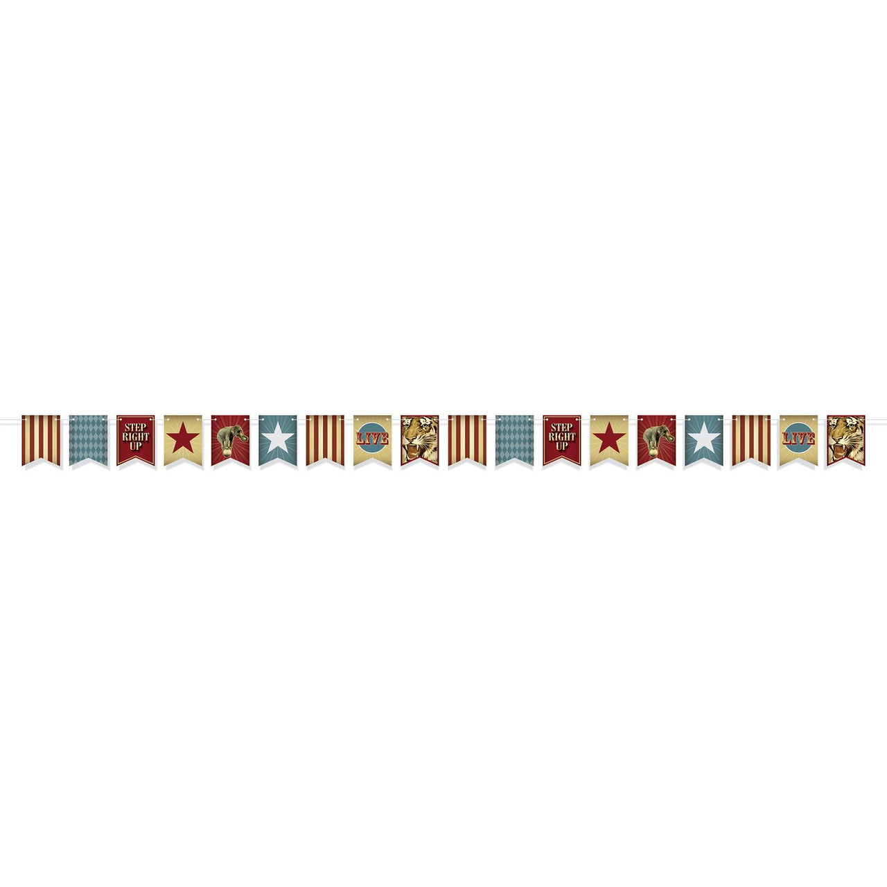 Vintage Circus Party Streamer - Bulk 12 Pack