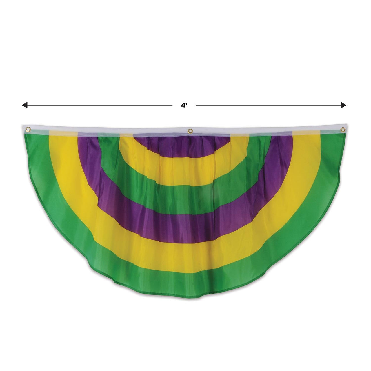 Mardi Gras Fabric Bunting (Case of 6)