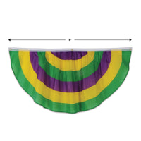 Mardi Gras Fabric Bunting (Case of 6)