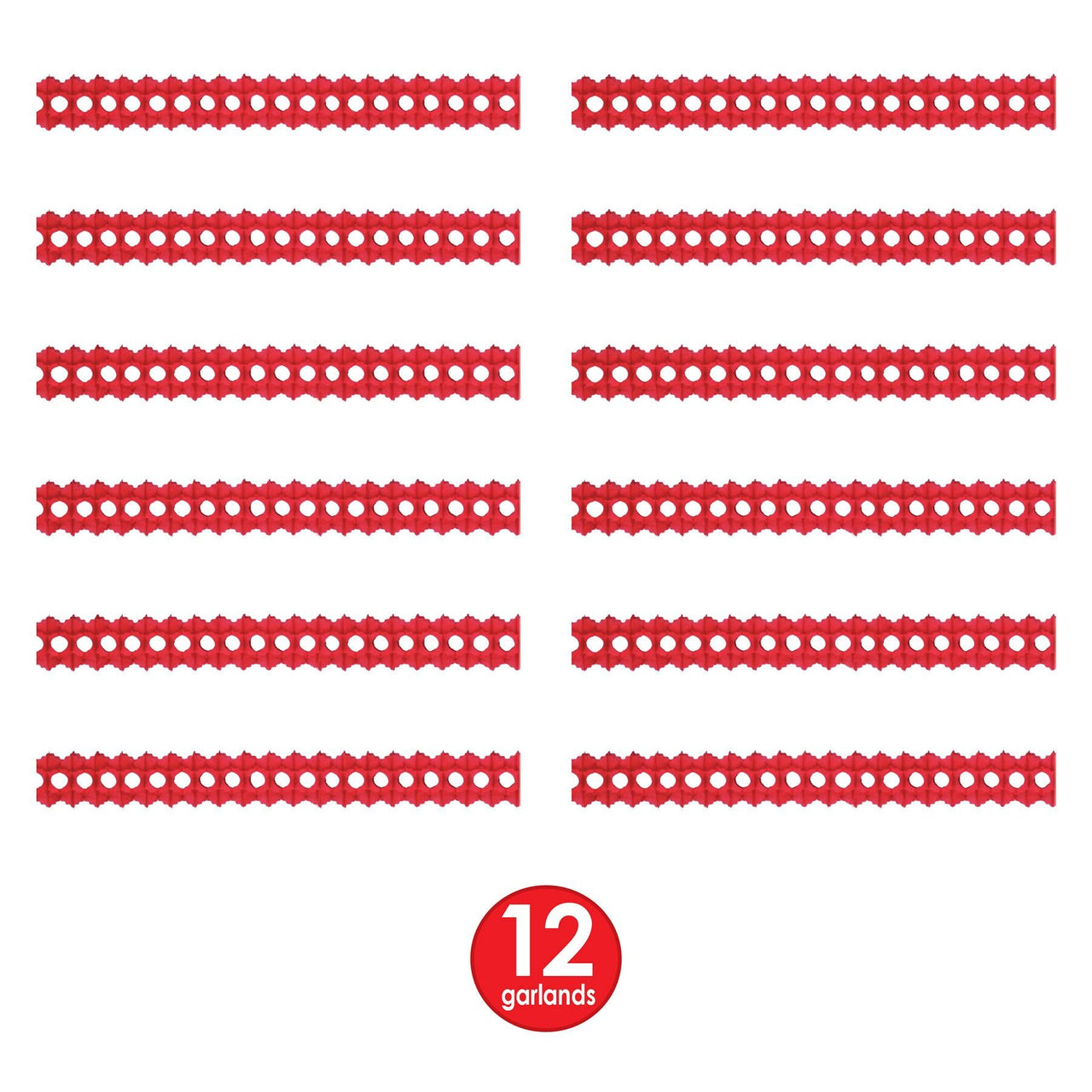 Party Decorations - Arcade Garland - red