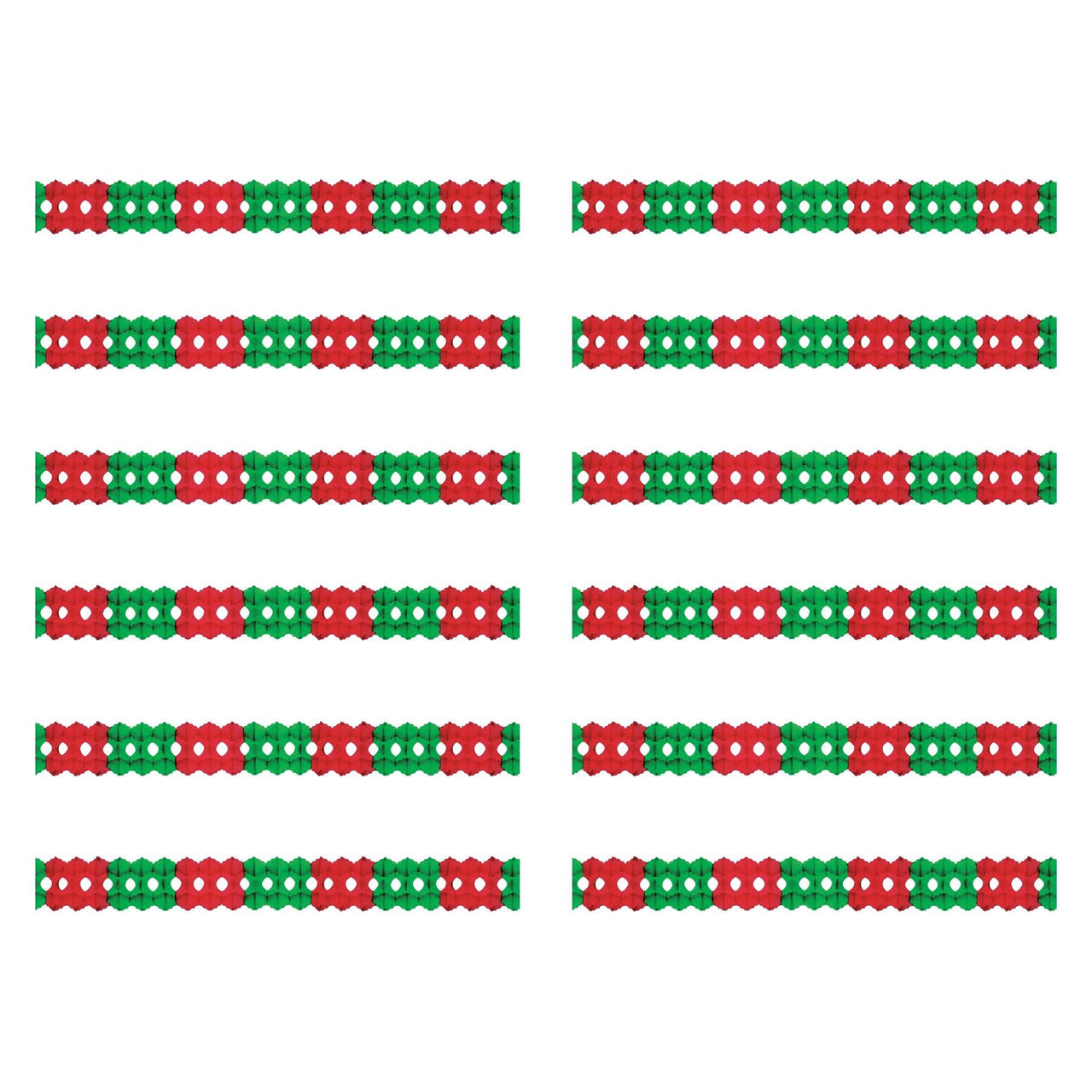Christmas Arcade Garland - red & green