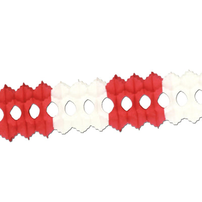 Valentine's Day Arcade Garland - red/white - Bulk 12 Pack