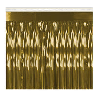 1-Ply Metallic Party Fringe Drape - gold - Bulk 6 Pack