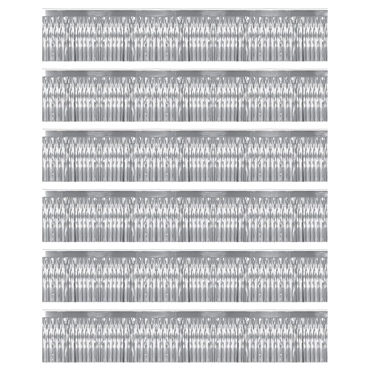 1-Ply Metallic Fringe Drape - silver