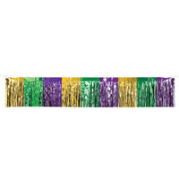 Mardi Gras Metallic Fringe Drape - Gold, Green, Purple (15