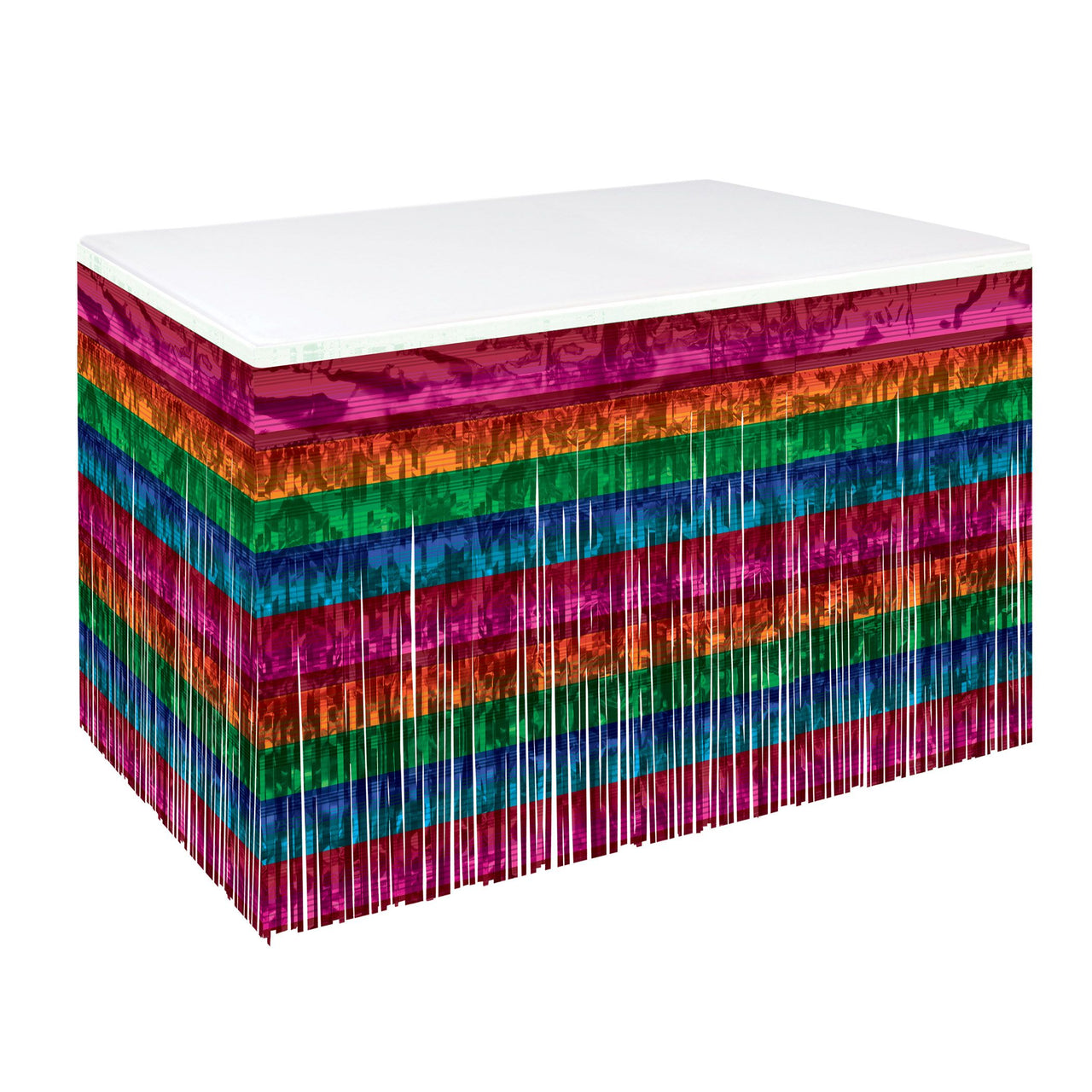 6 Pack Bulk Bright Metallic Table Skirting Fiesta, Mexican & Intl. Decor
