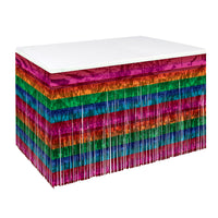 6 Pack Bulk Bright Metallic Table Skirting Fiesta, Mexican & Intl. Decor