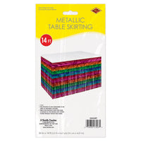 6 Pack Bulk Bright Metallic Table Skirting Fiesta, Mexican & Intl. Decor