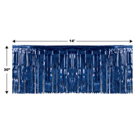 Bulk Pkgd 1-Ply Metallic Table Skirting - navy (Case of 6) by Beistle