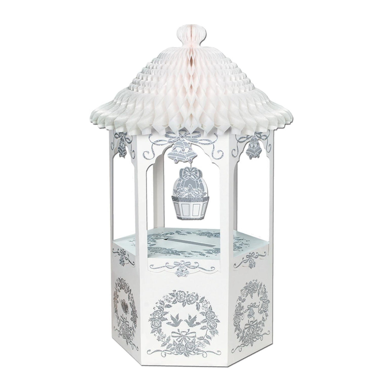 Wishing Well with Tissue Top Wedding Decoration - Bulk 6 Pack