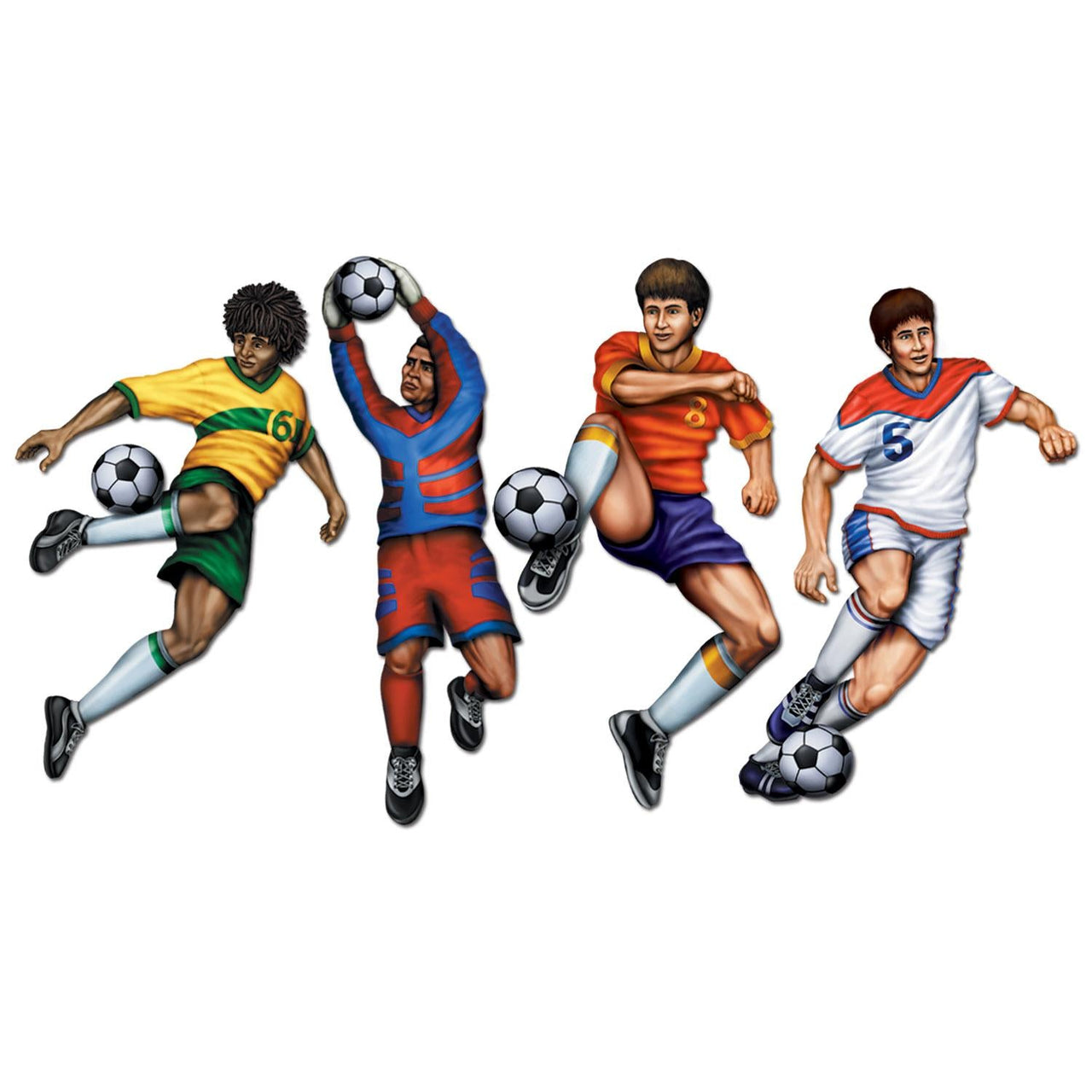 Soccer Party Cutouts - Bulk 48 Pack