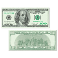 Big Bucks Party Cutout $100 Bill - Bulk 24 Pack