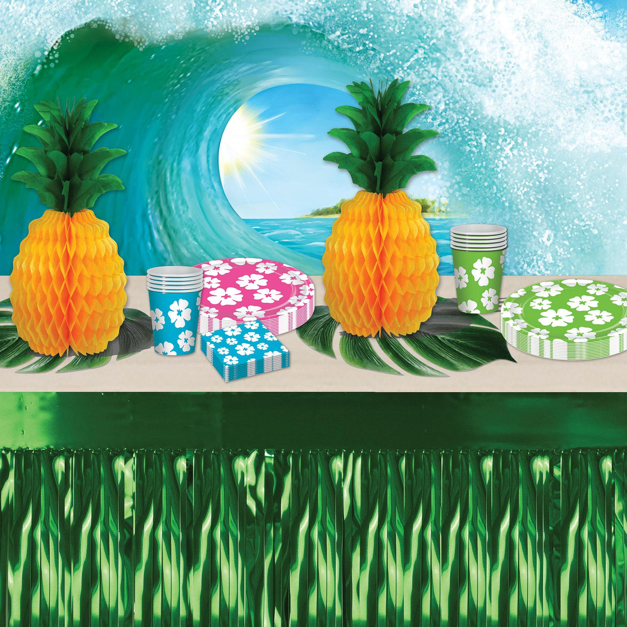 Bulk Luau Party Tissue Pineapples (Case of 24) by Beistle