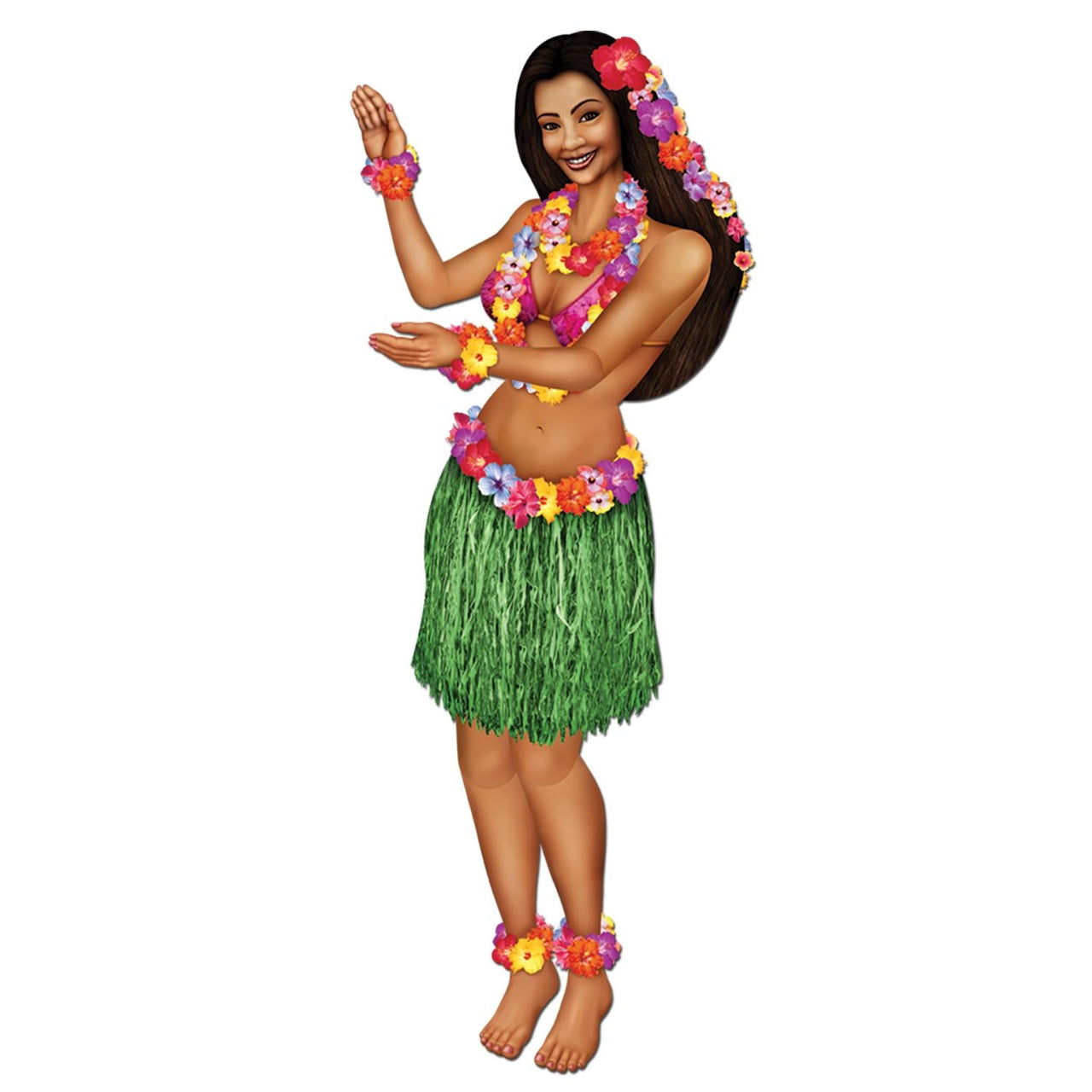 Luau Party Jointed Hula Girl - Bulk 12 Pack